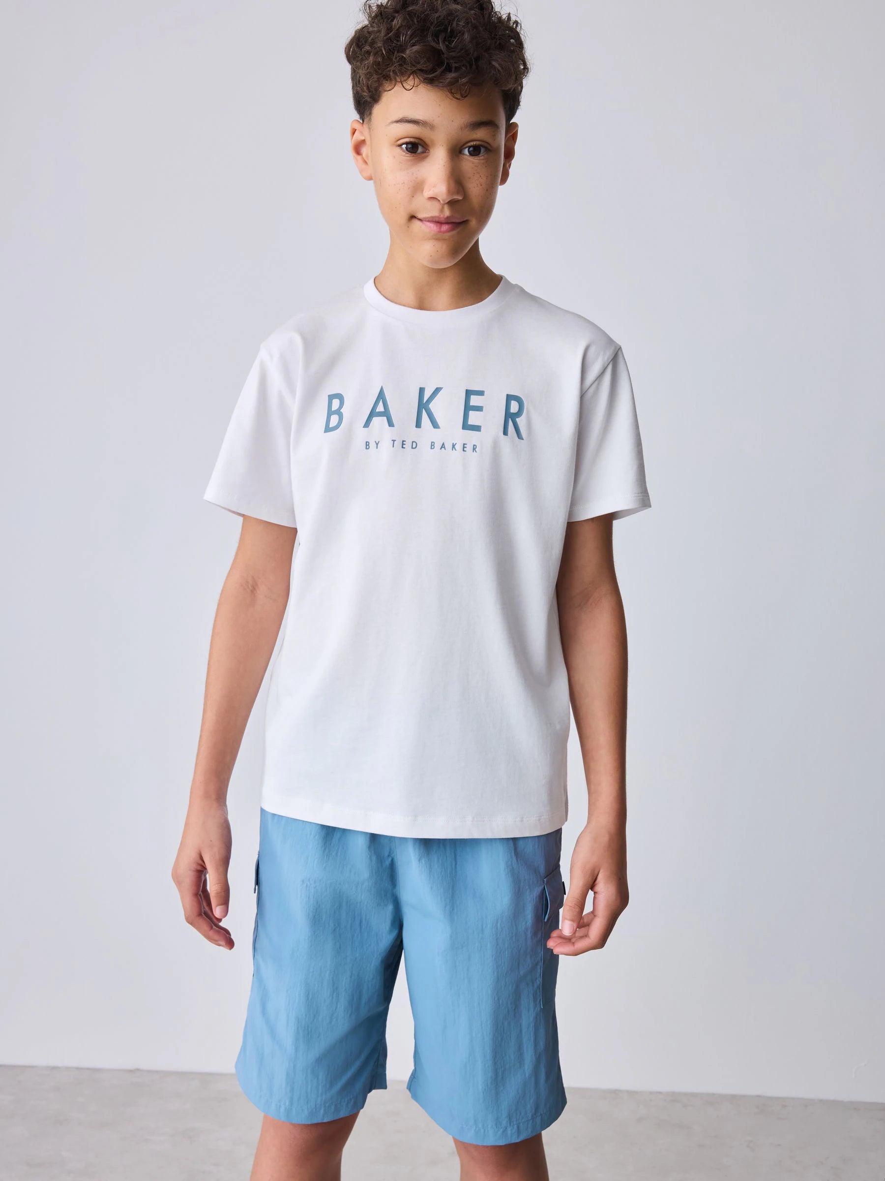 Baker by Ted Baker Blue Shirt, T-Shirt and Shorts Set