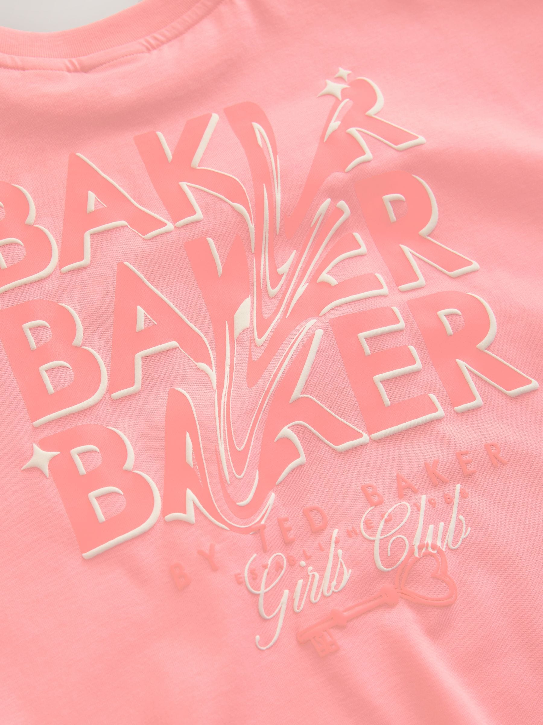 Baker by Ted Baker 2 Piece Oversized Tonal Graphic T-Shirt & Shorts Set