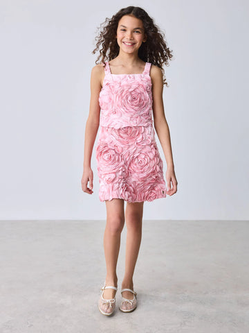 Baker by Ted Baker 3D Textured Floral Top & Skirt 2 Piece Set