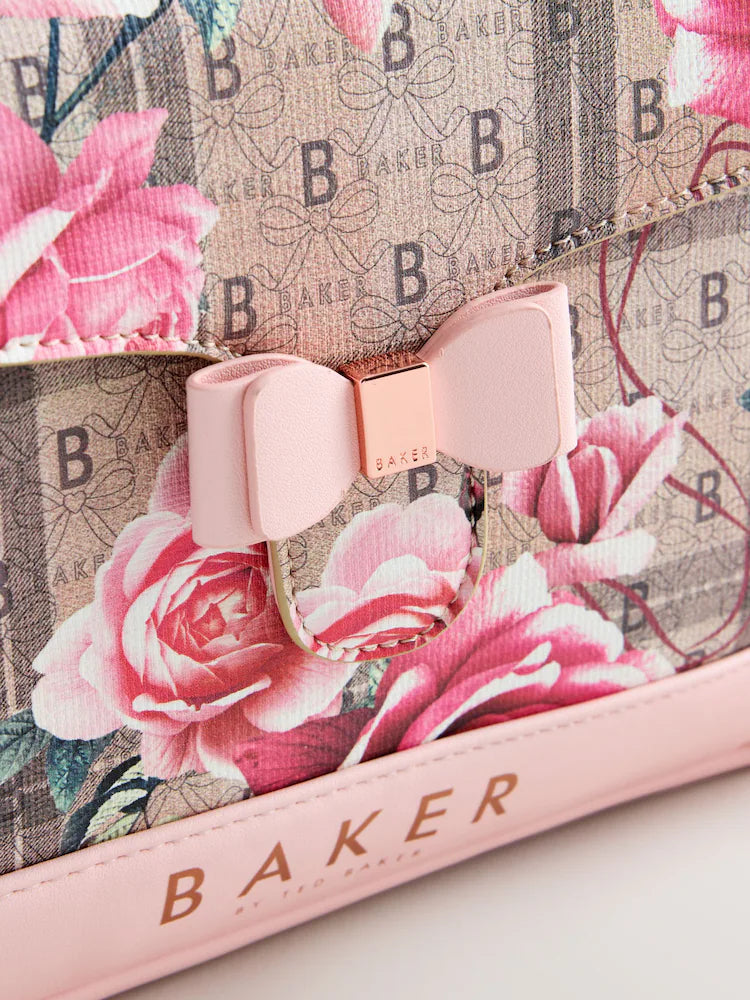 Baker by Ted Baker Back to School Floral Monogram Bow Backpack