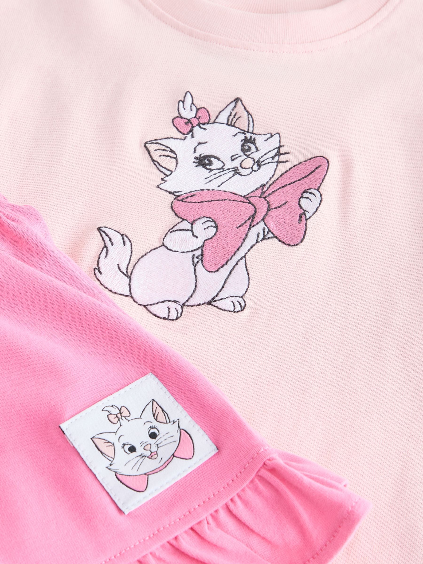 Pink Disney Marie Shorts Set (3mths-7yrs)