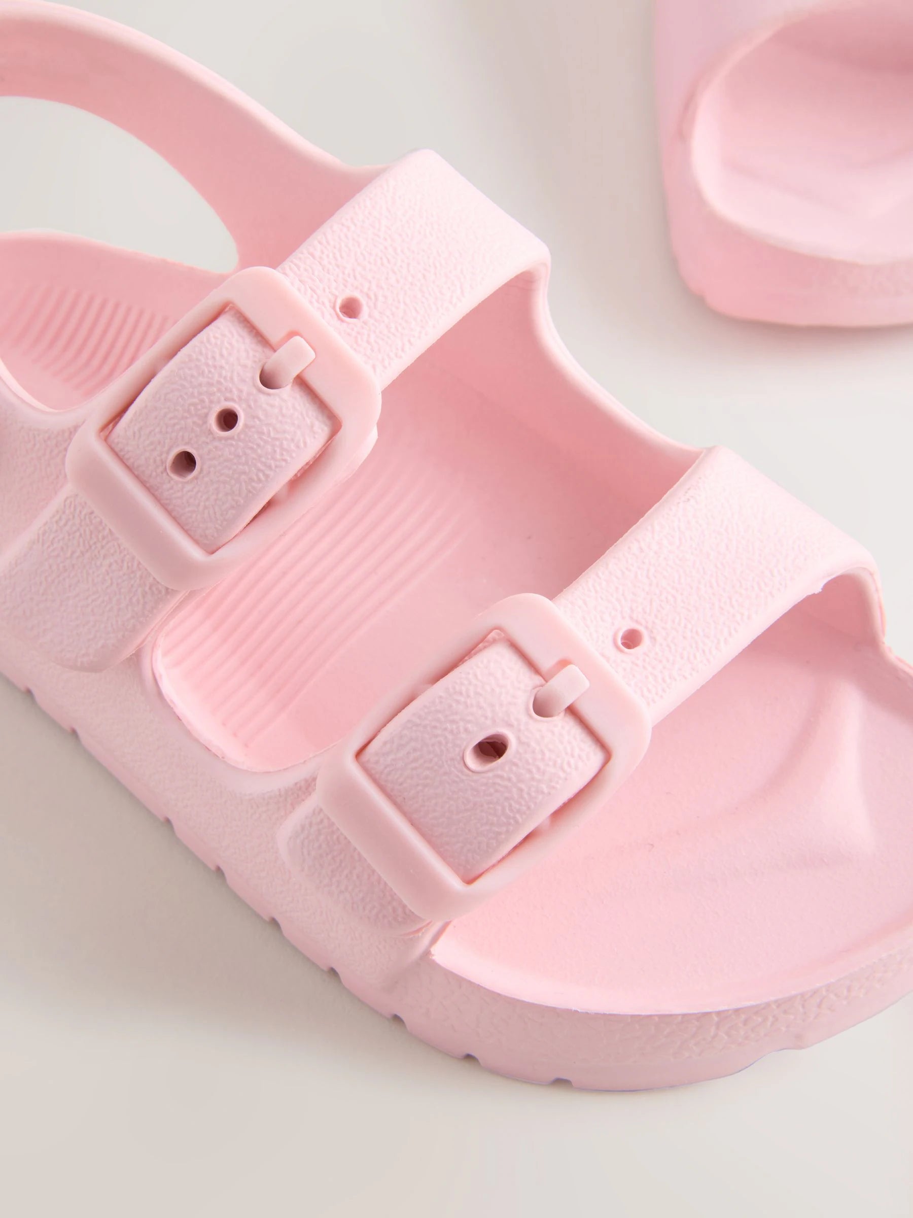 Pink Double Buckle Eva Sandals