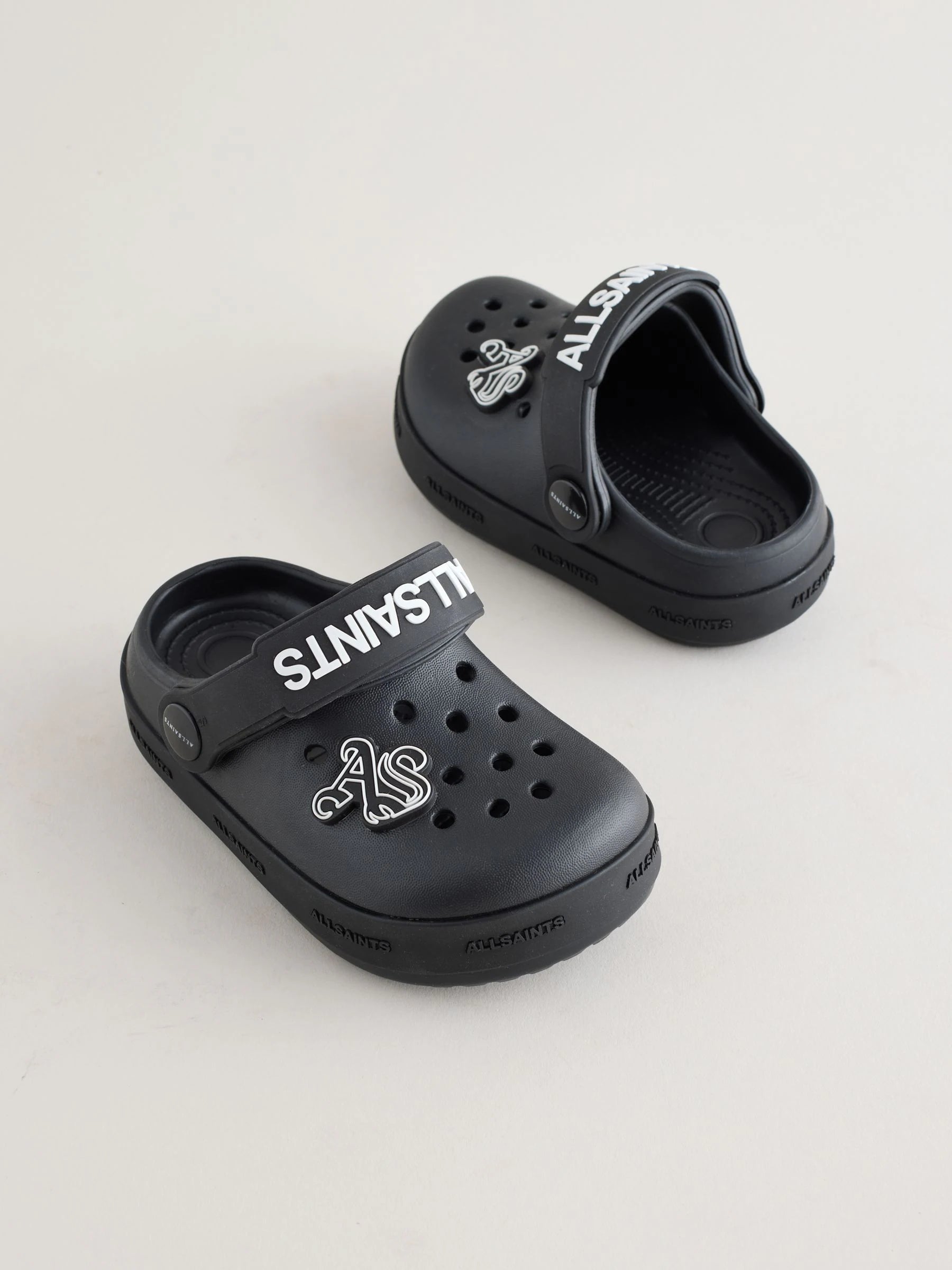 smallSAINTS Black Clog Sandals