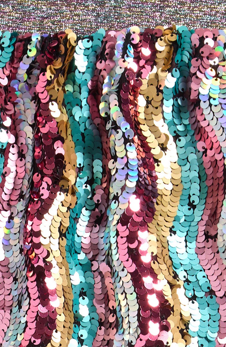 Kids' Wavy Stripe Sequin Skirt