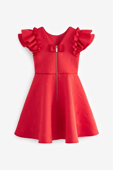 Baker by Ted Baker Frilled Embossed Scuba Dress