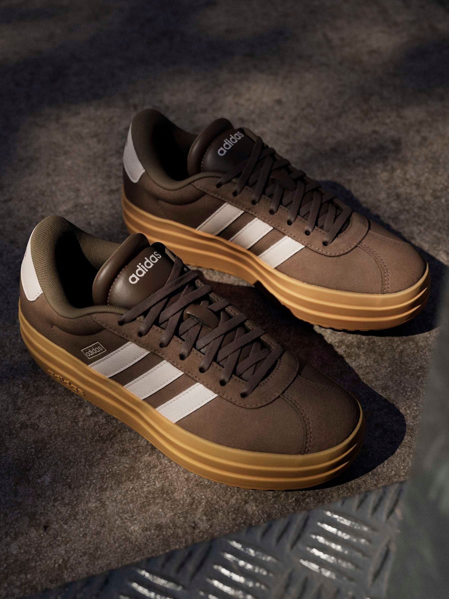 adidas Brown/Pink VL Court Bold Trainers