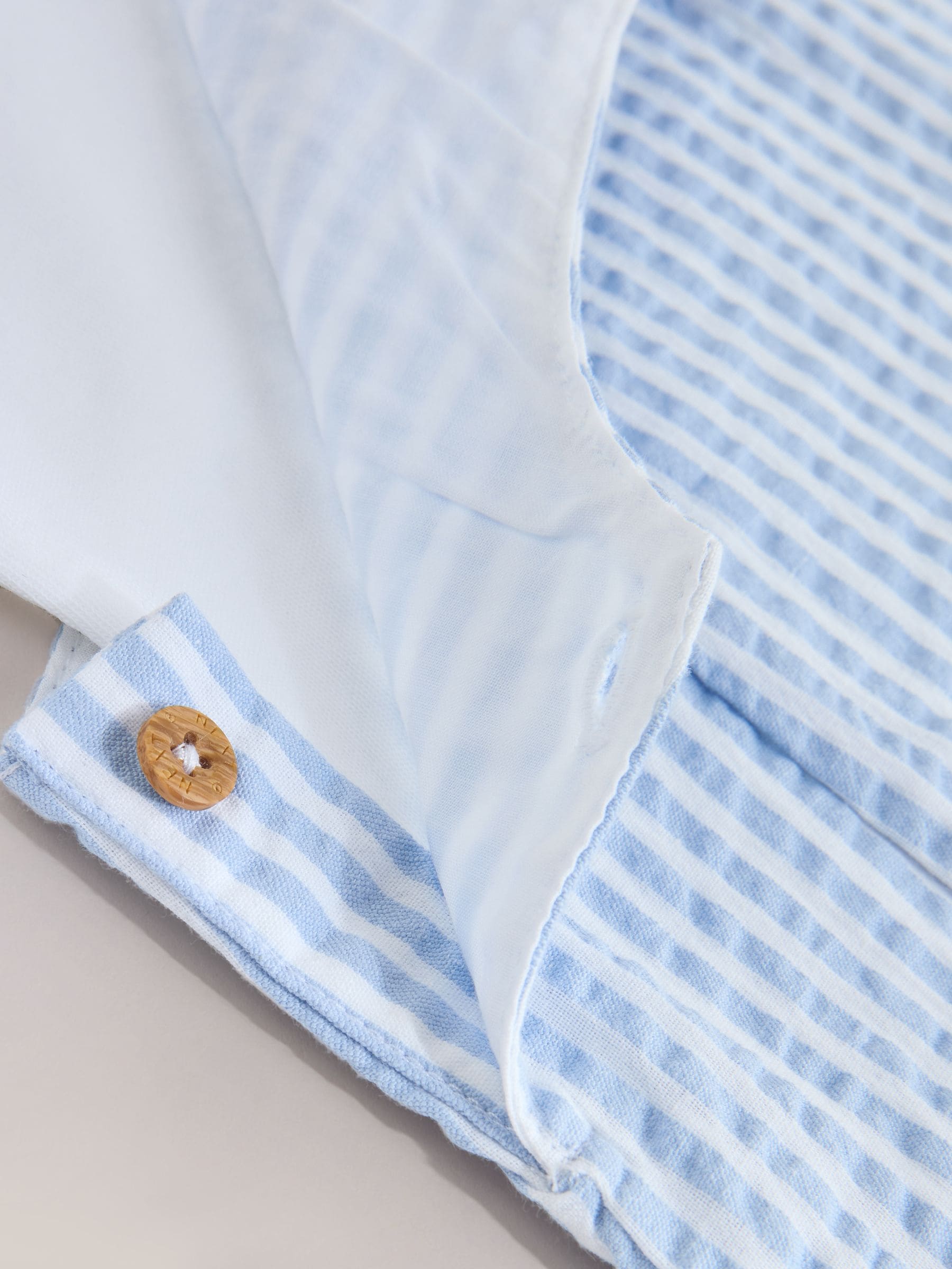 Blue Stripe Woven Dungaree and Bodysuit Baby Set (0mths-2yrs)