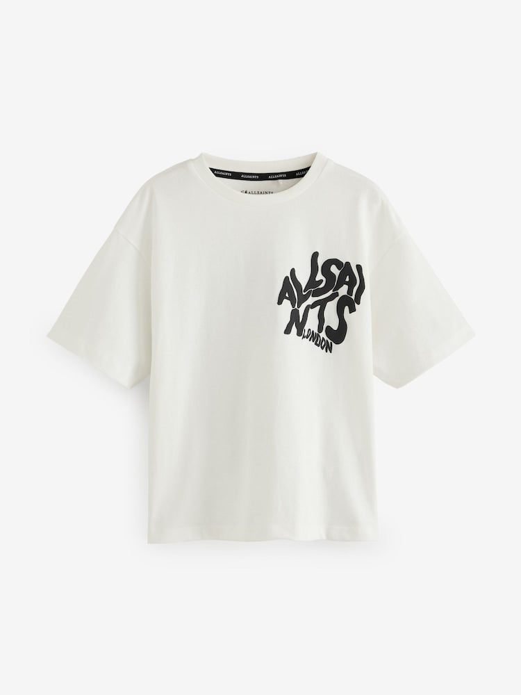 smALLSAINTS White Oversized Orlando Logo Crew Neck T-Shirt