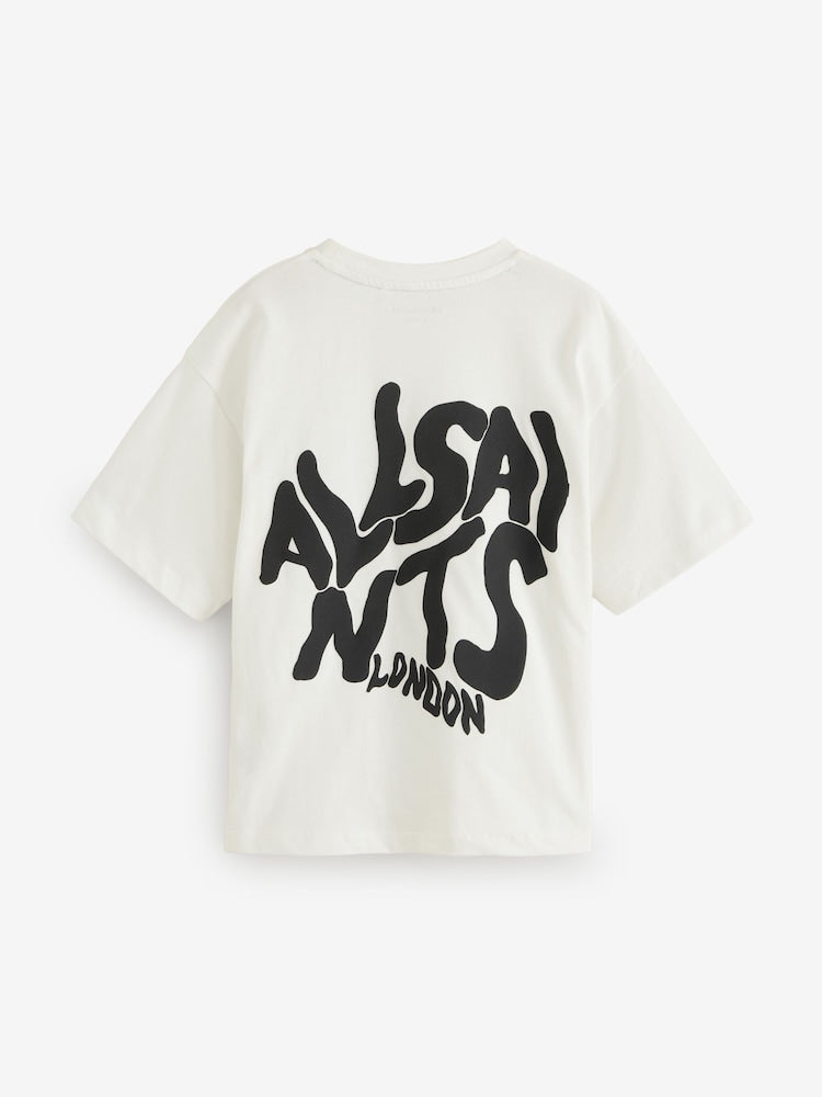 smALLSAINTS White Oversized Orlando Logo Crew Neck T-Shirt