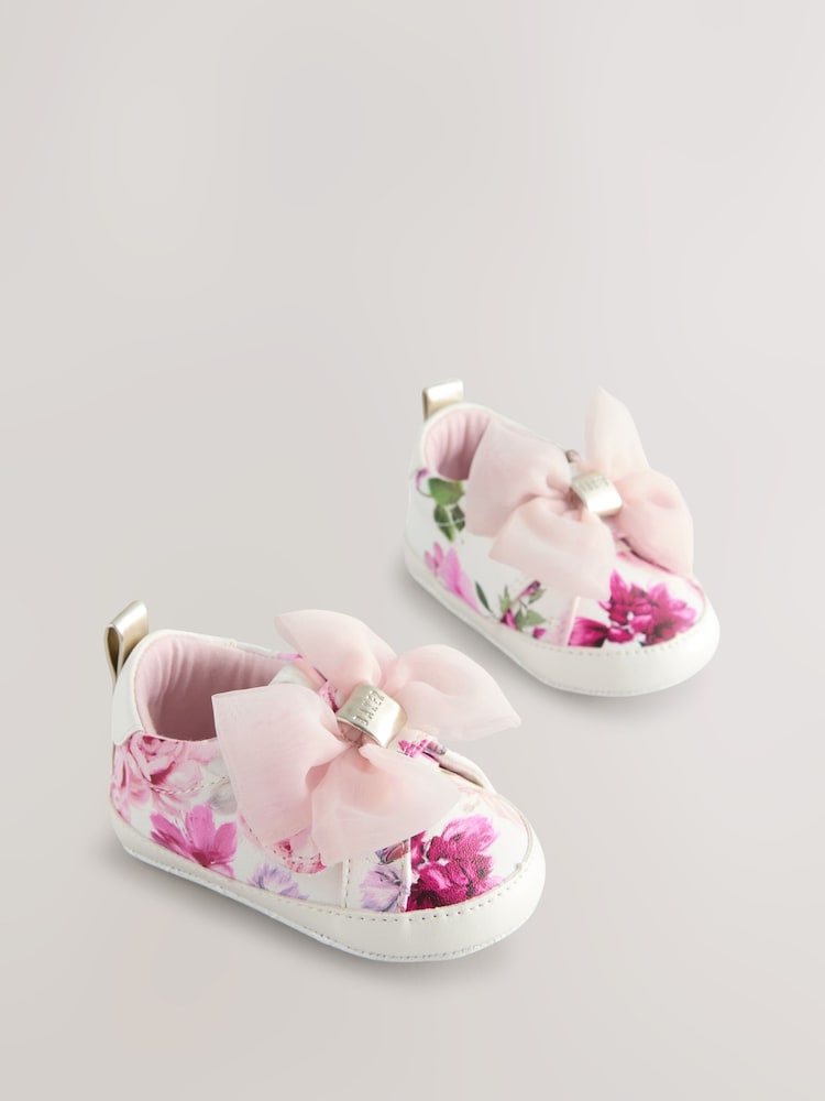 Baker by Ted Baker Baby Girls Organza Bow Padders Trainers