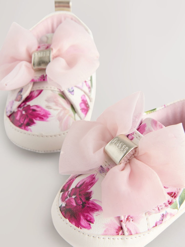 Baker by Ted Baker Baby Girls Organza Bow Padders Trainers