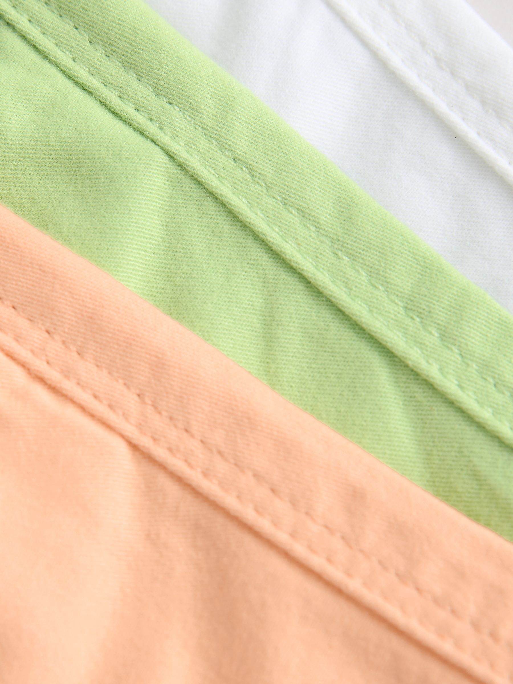 Orange/Green/White Pull On Shorts 3 Pack (3mths-7yrs)