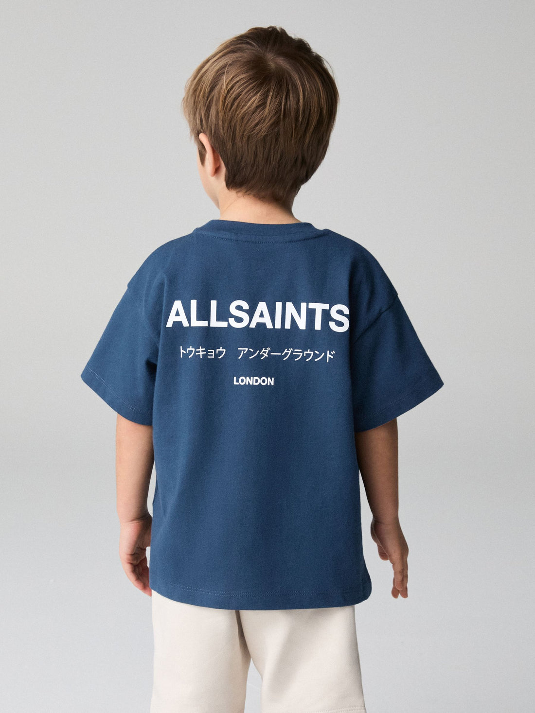 smALLSAINTS Navy Younger Oversized Underground Crew Neck T-Shirt