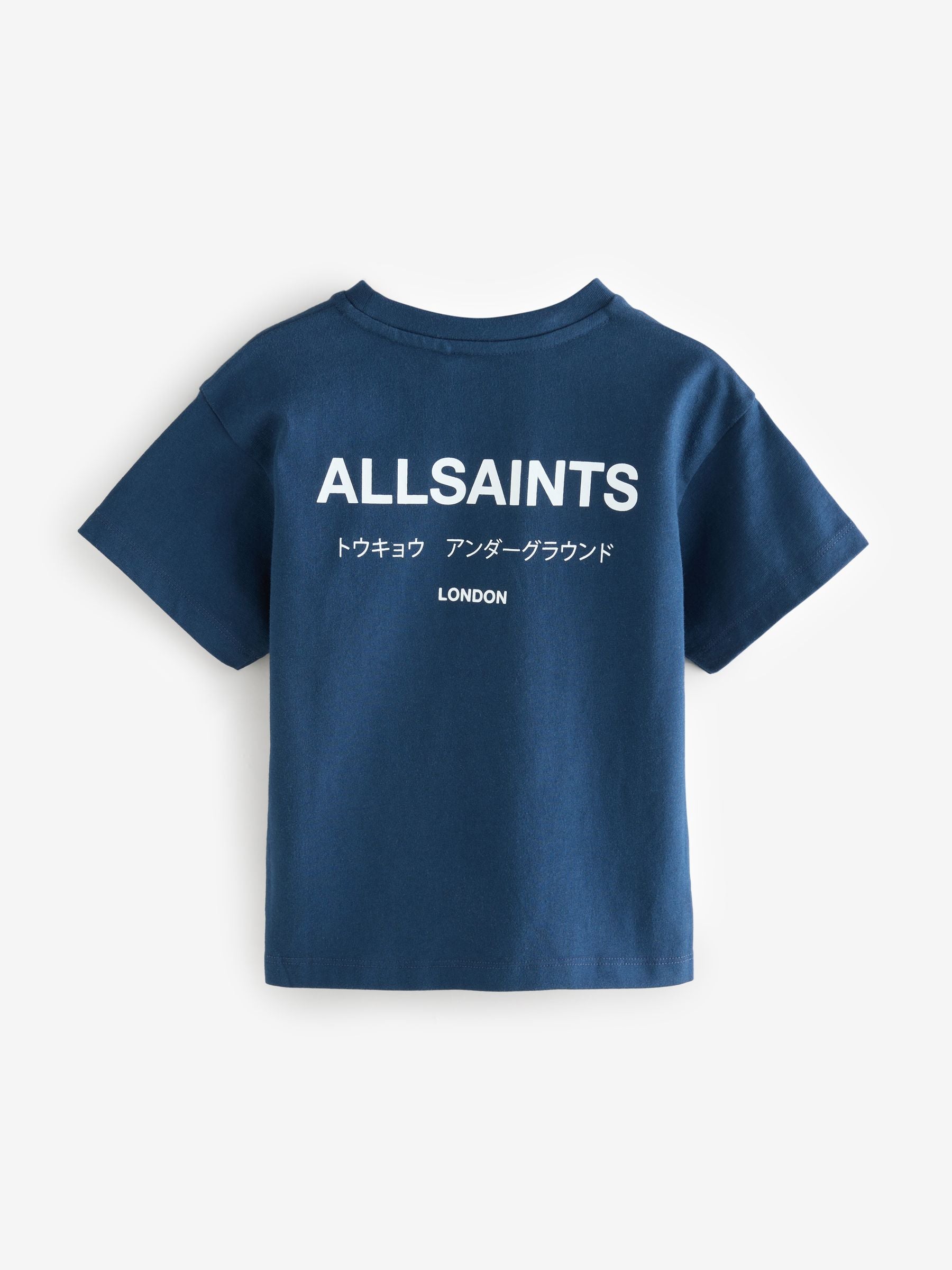 smALLSAINTS Navy Younger Oversized Underground Crew Neck T-Shirt