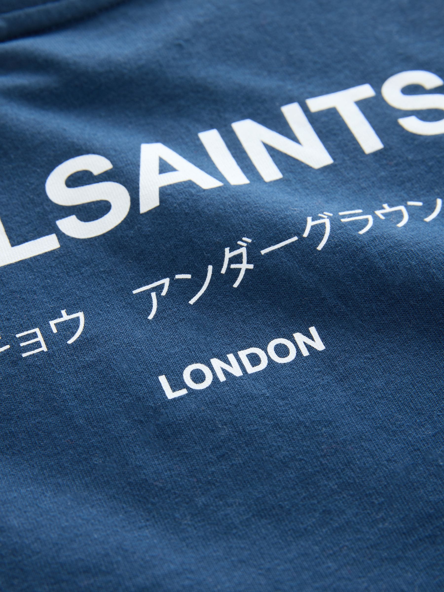 smALLSAINTS Navy Younger Oversized Underground Crew Neck T-Shirt
