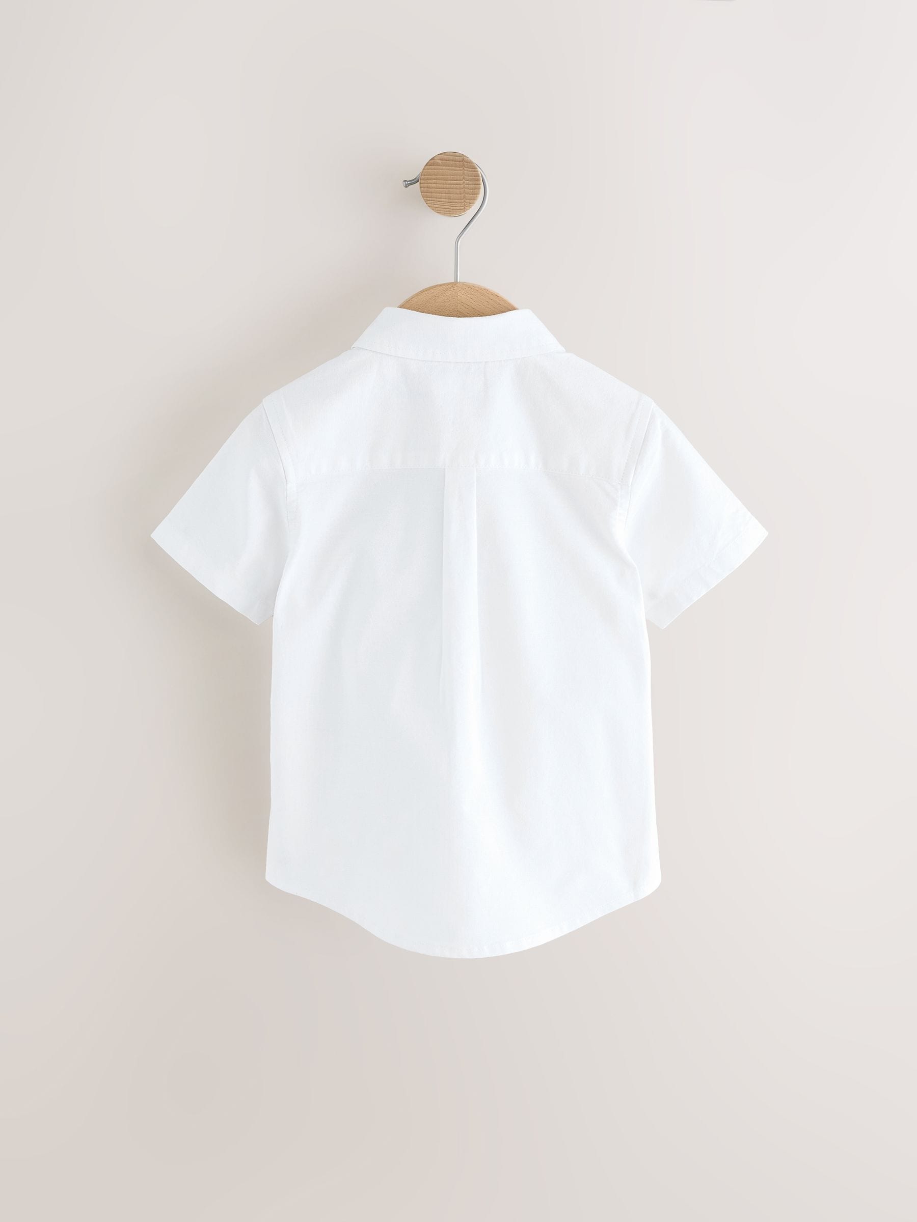 White Character Short Sleeve Oxford Shirt (3mths-7yrs)