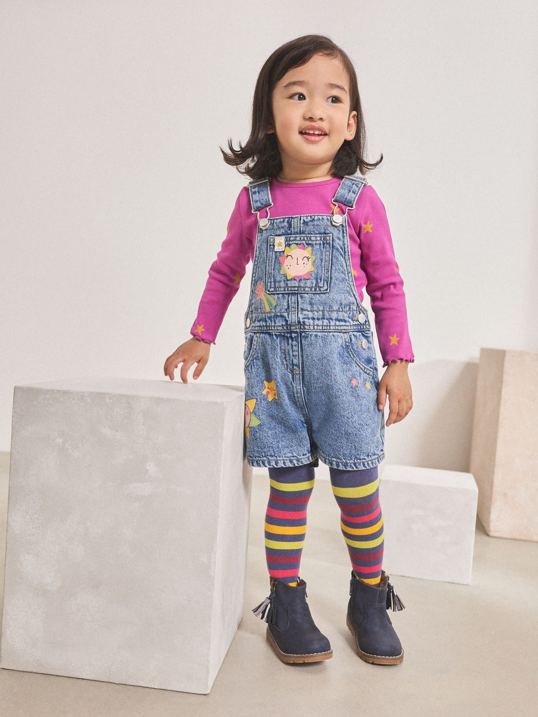 Denim Cosmic Dungarees Set (3mths-7yrs)