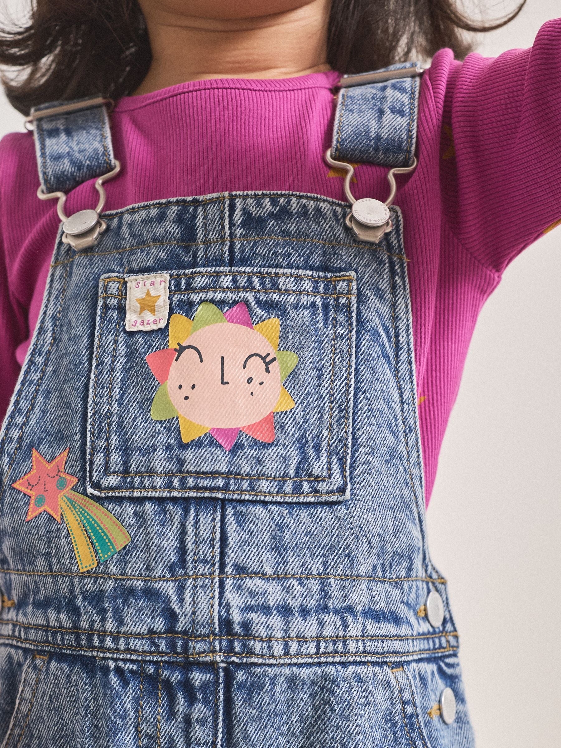 Denim Cosmic Dungarees Set (3mths-7yrs)