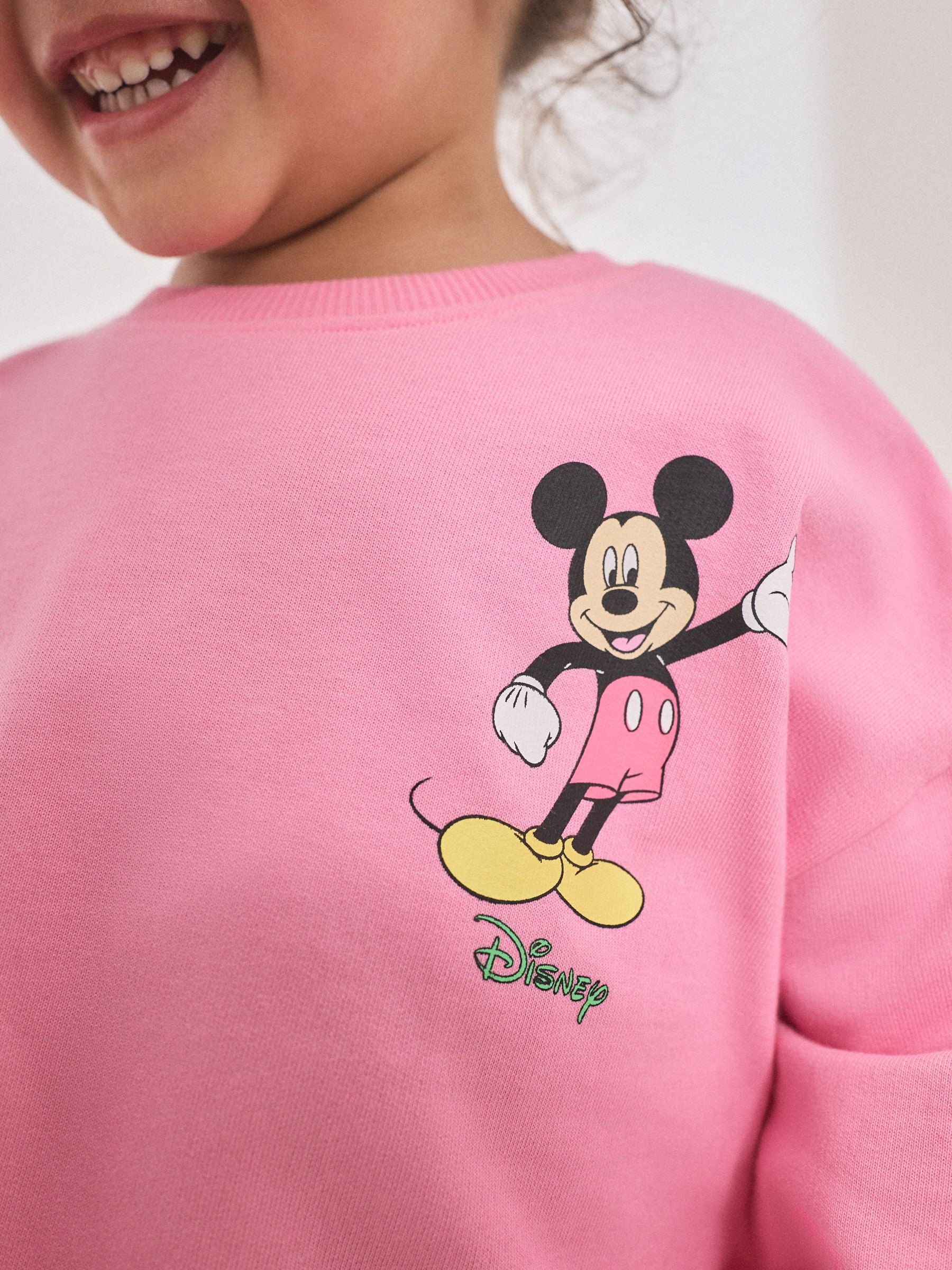 Pink Disney Mickey Mouse and Friends Long Sleeve Top and Flare Set (3mths-7yrs)