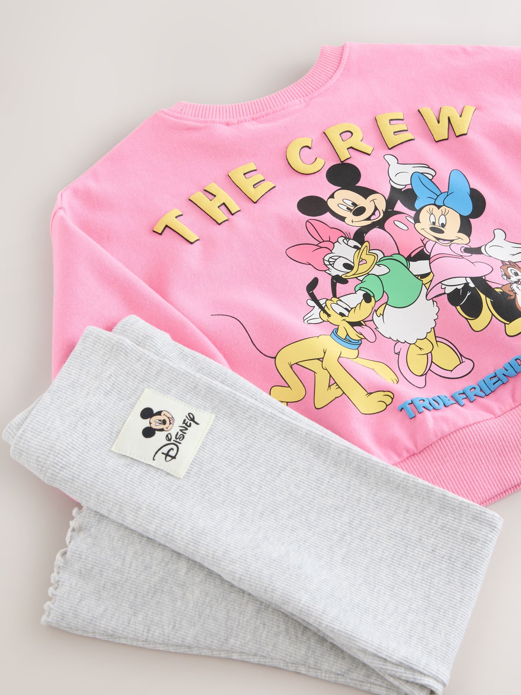 Pink Disney Mickey Mouse and Friends Long Sleeve Top and Flare Set (3mths-7yrs)