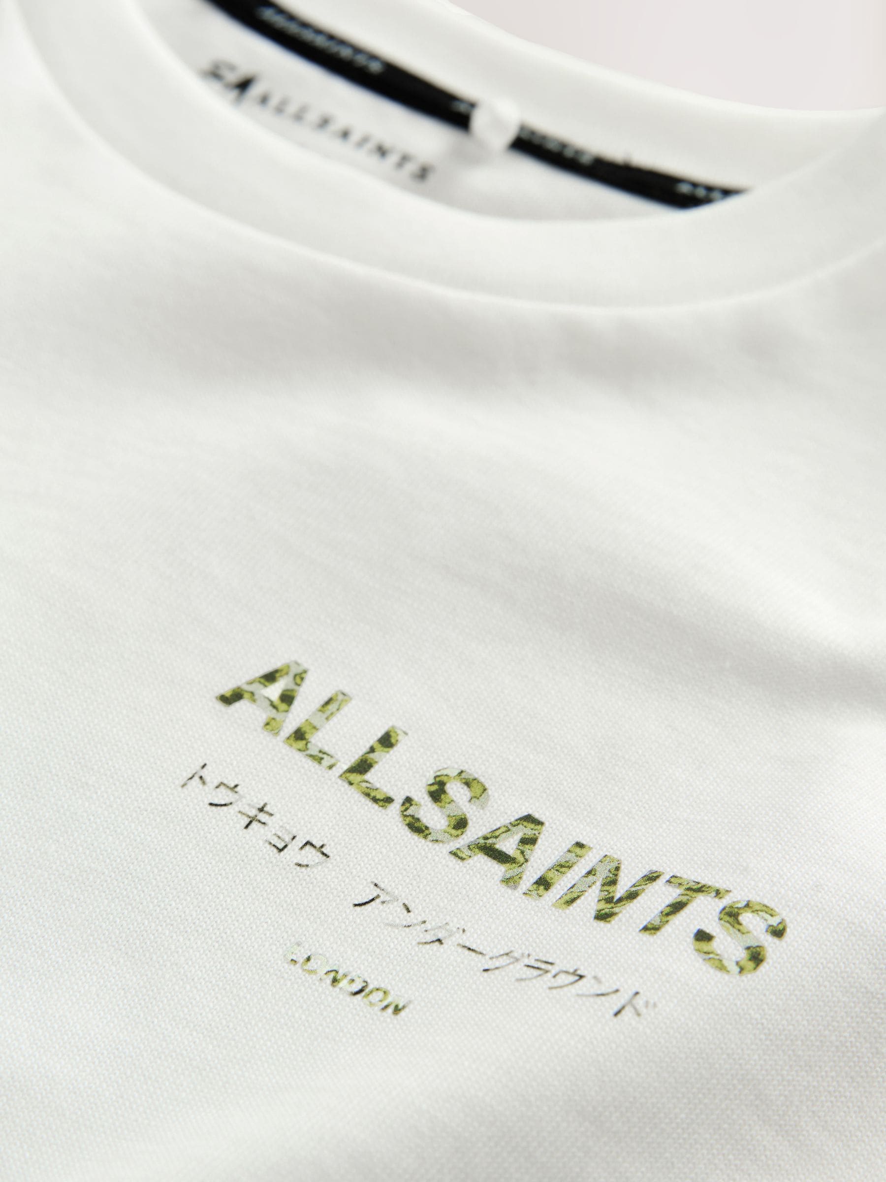 smALLSAINTS White/Camo Oversized Underground Crew Neck Cotton T-Shirt
