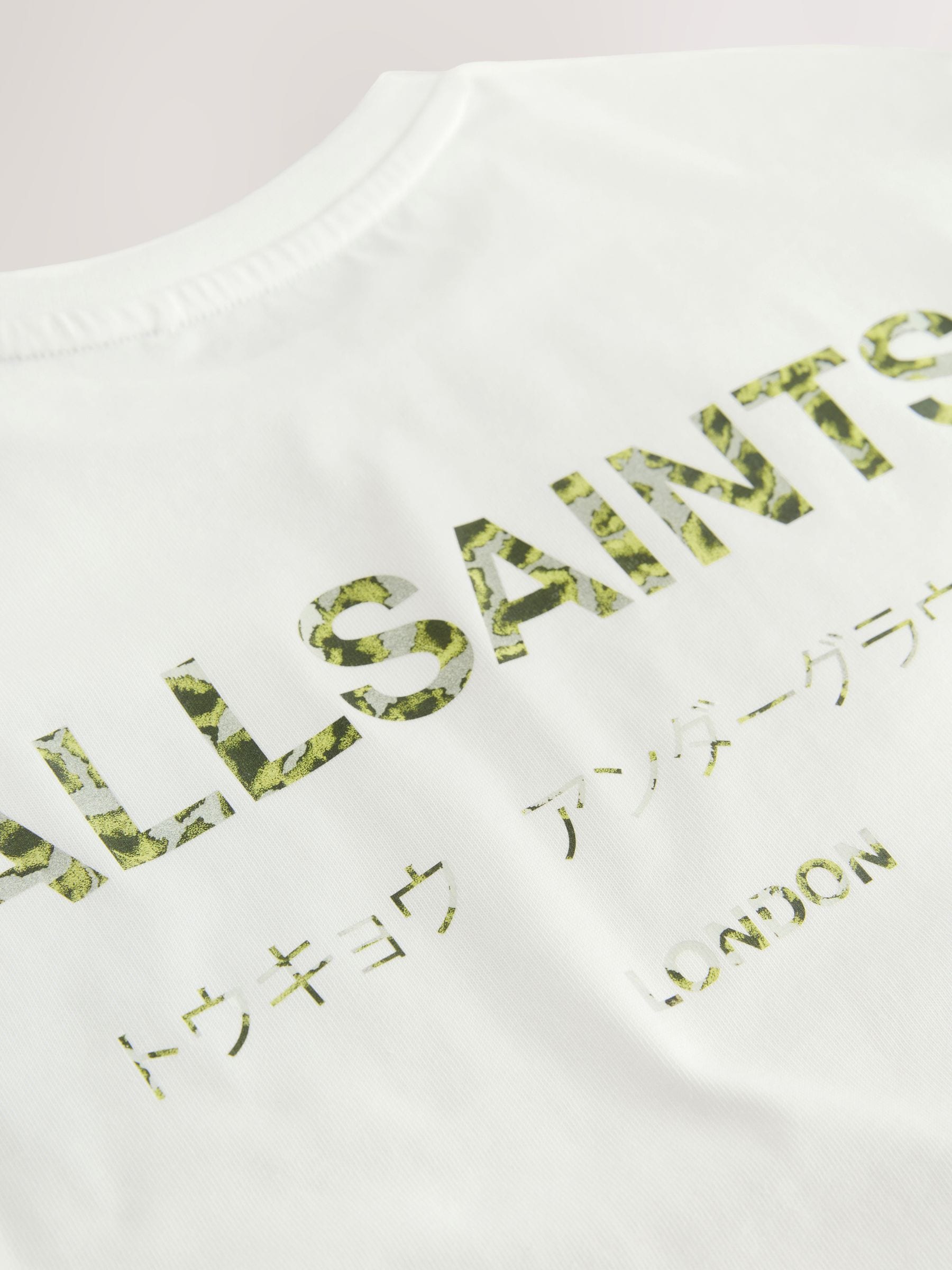smALLSAINTS White/Camo Oversized Underground Crew Neck Cotton T-Shirt