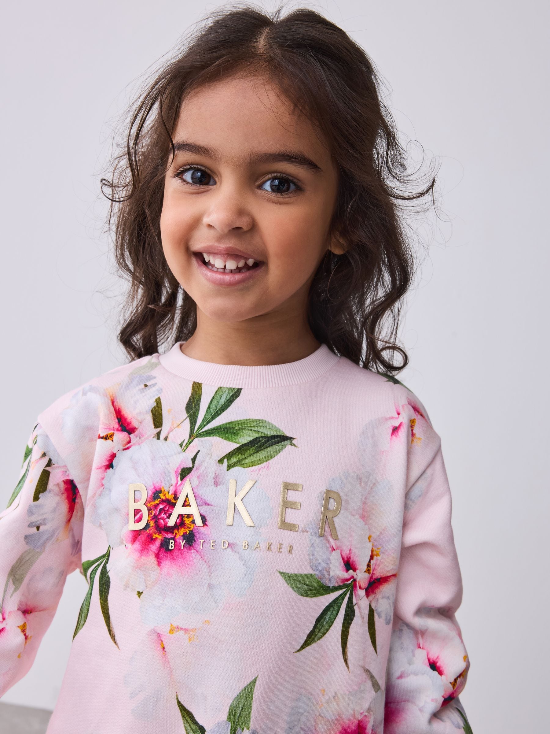 Baker by Ted Baker Floral Peplum Hem Sweat Dress