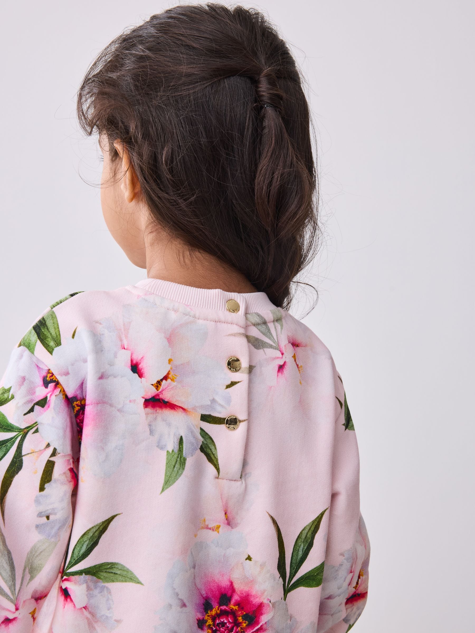 Baker by Ted Baker Floral Peplum Hem Sweat Dress