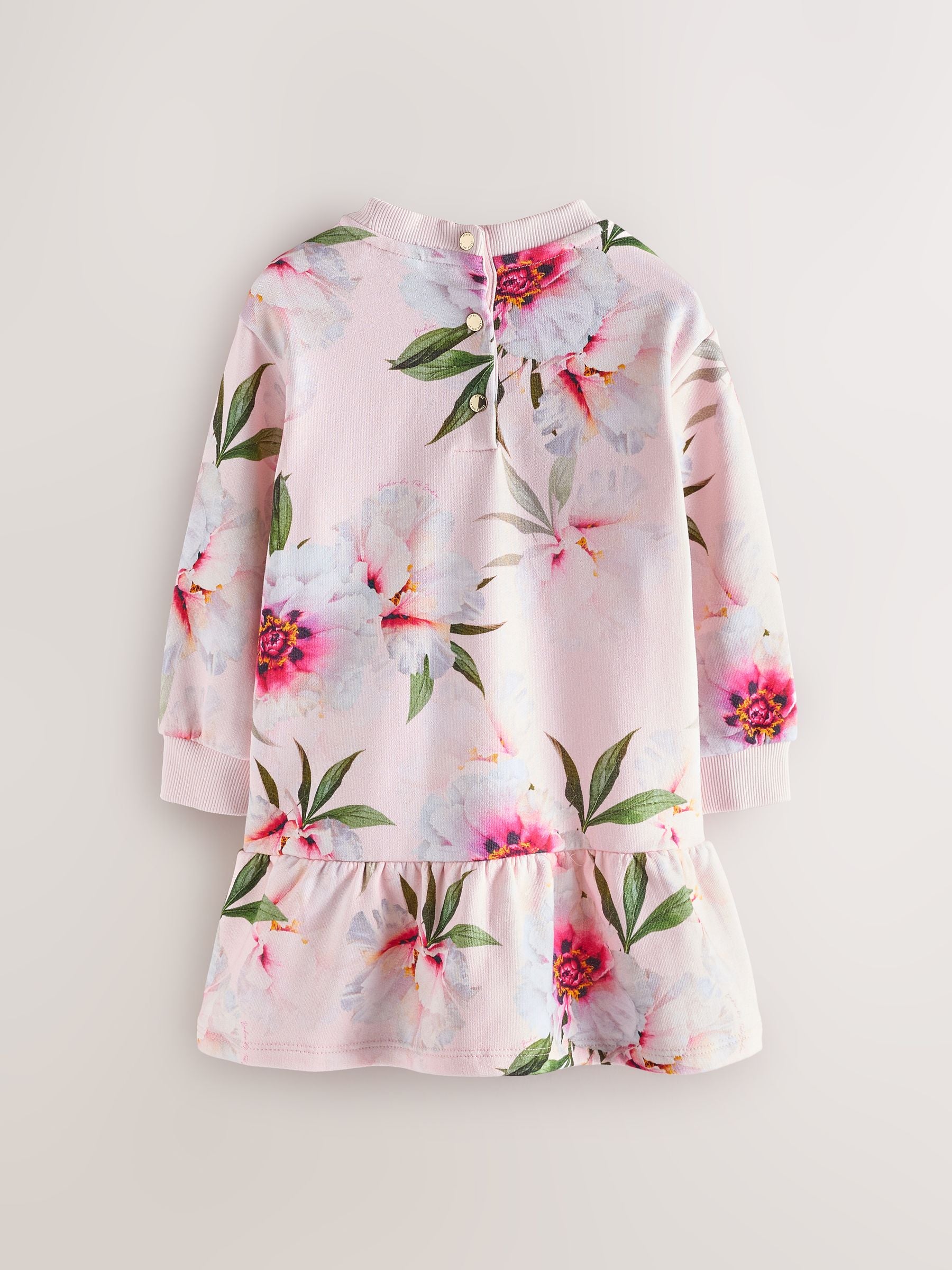 Baker by Ted Baker Floral Peplum Hem Sweat Dress