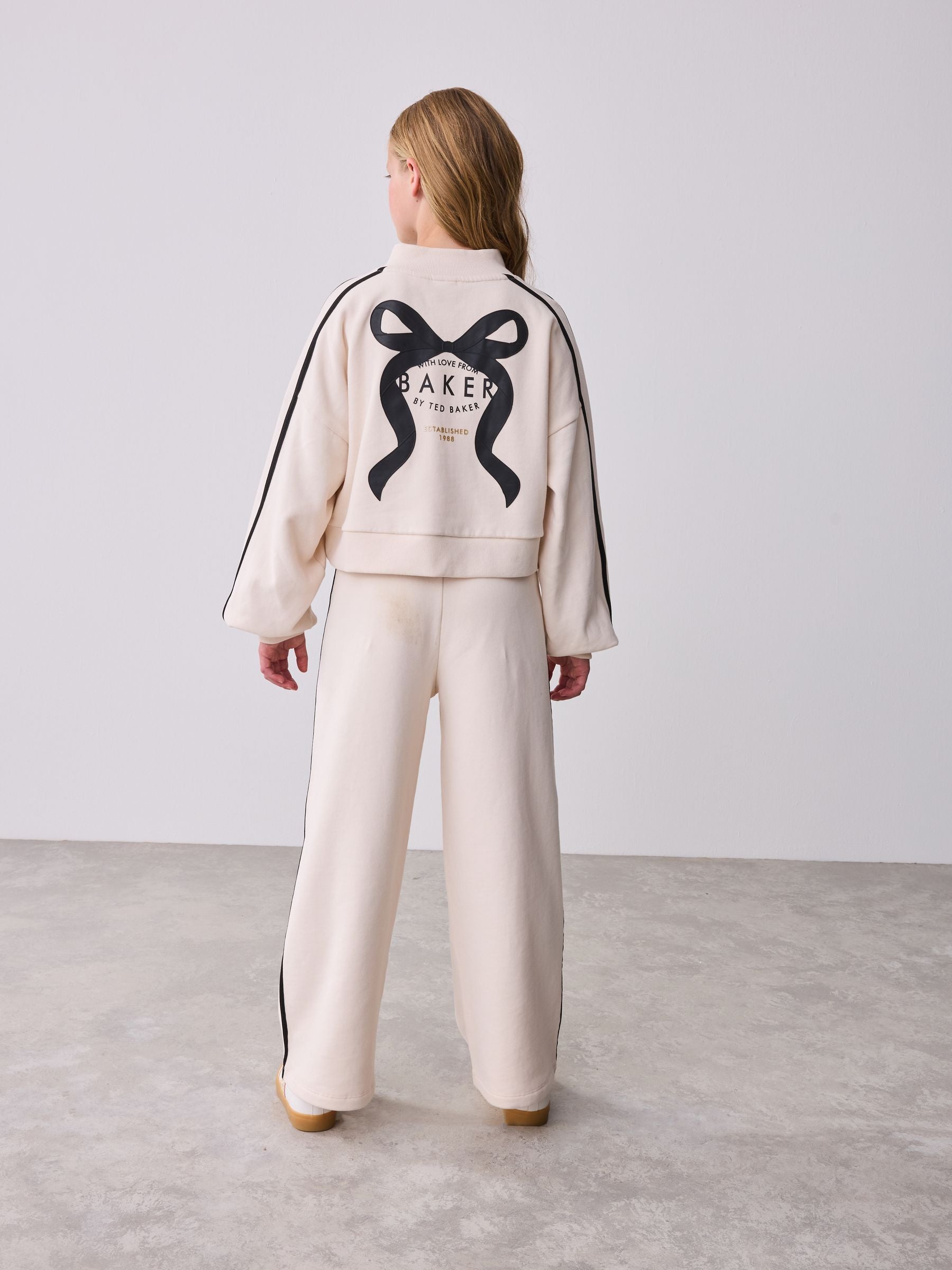 Baker by Ted Baker Funnel Neck Sweat & Wide Leg Joggers Set 2 Piece