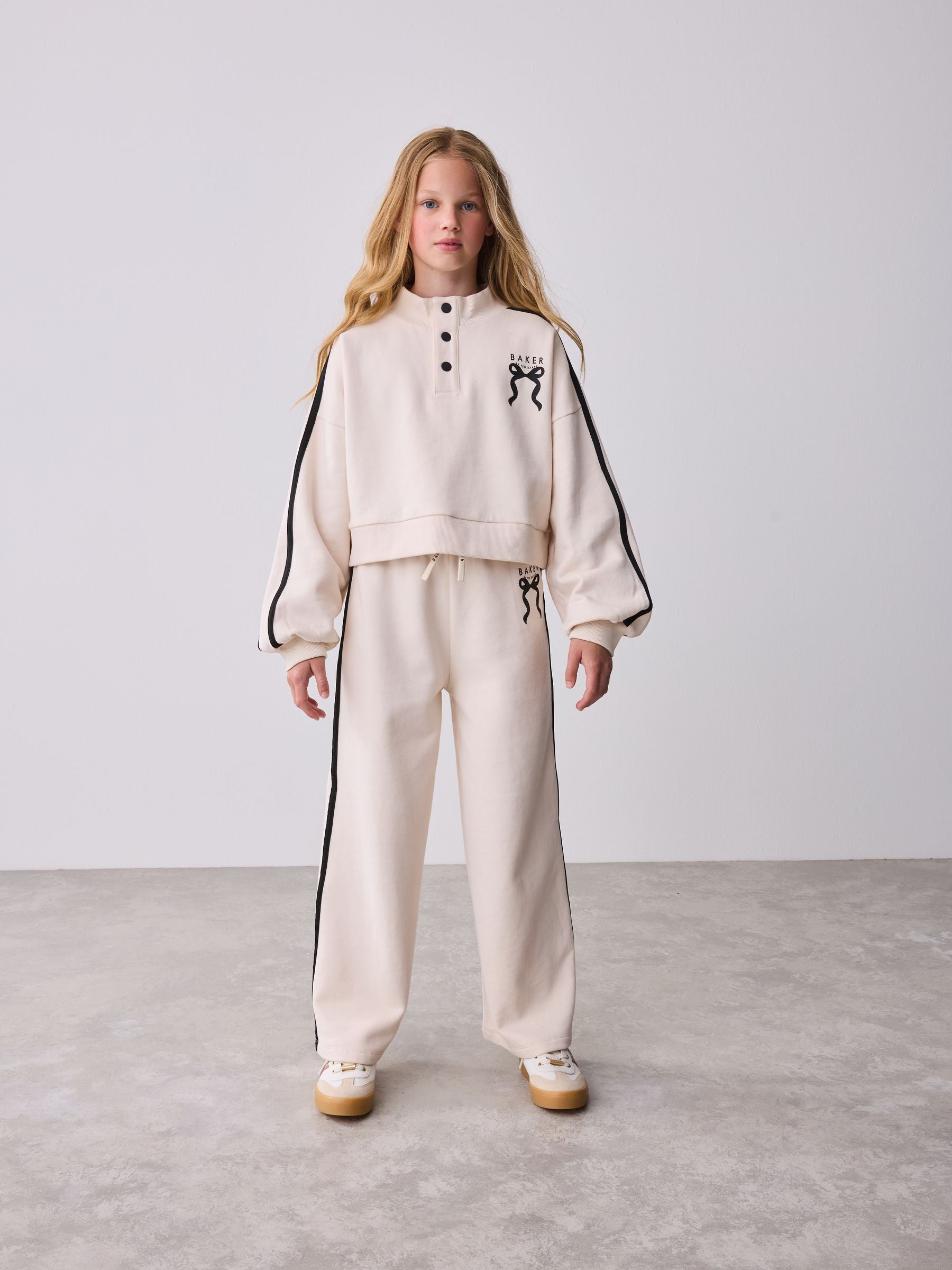 Baker by Ted Baker Funnel Neck Sweat & Wide Leg Joggers Set 2 Piece