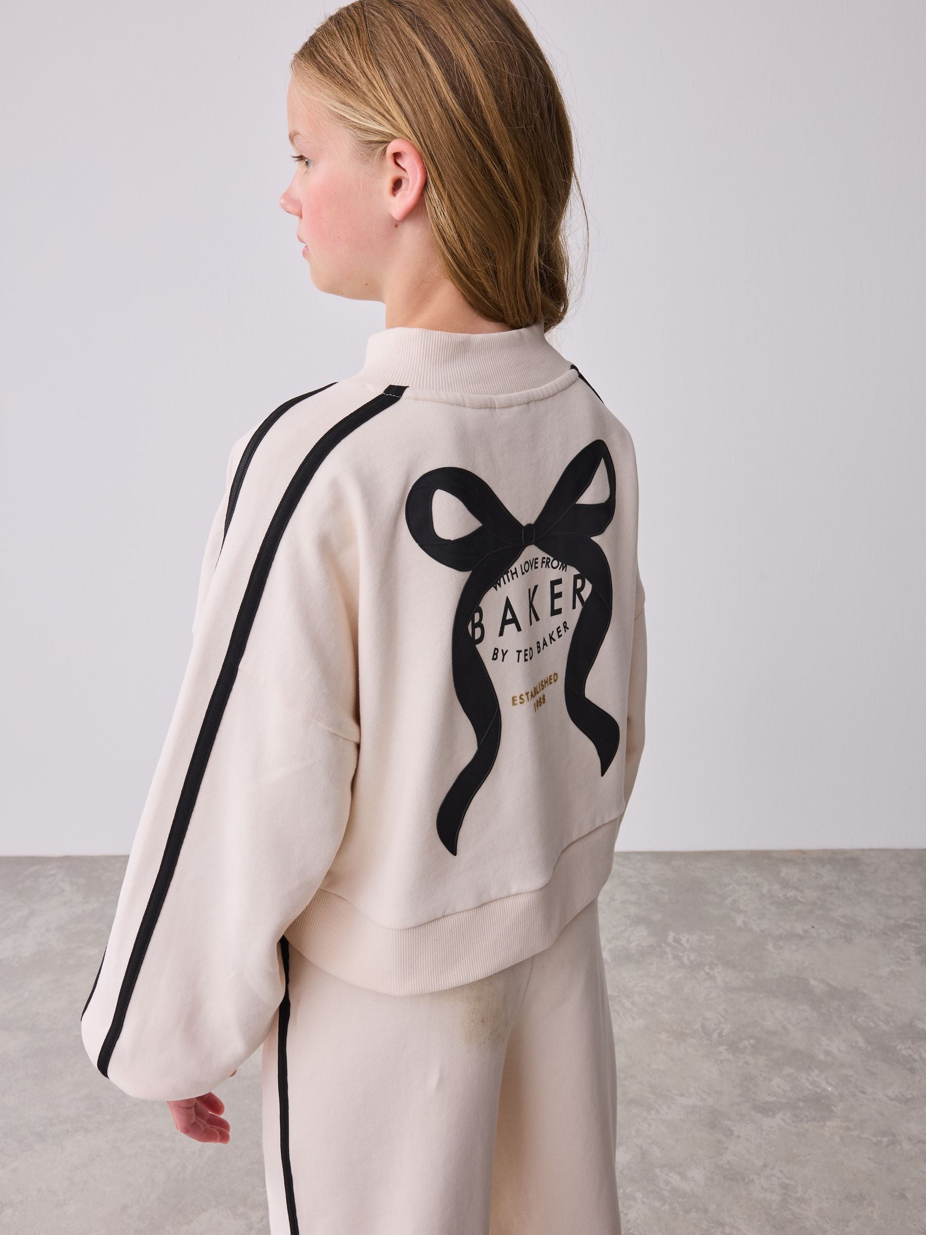 Baker by Ted Baker Funnel Neck Sweat & Wide Leg Joggers Set 2 Piece