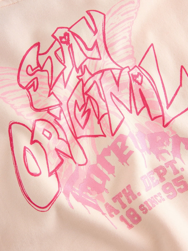 Reebok Oversized Pink Logo Hoodie