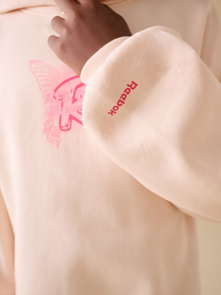 Reebok Oversized Pink Logo Hoodie