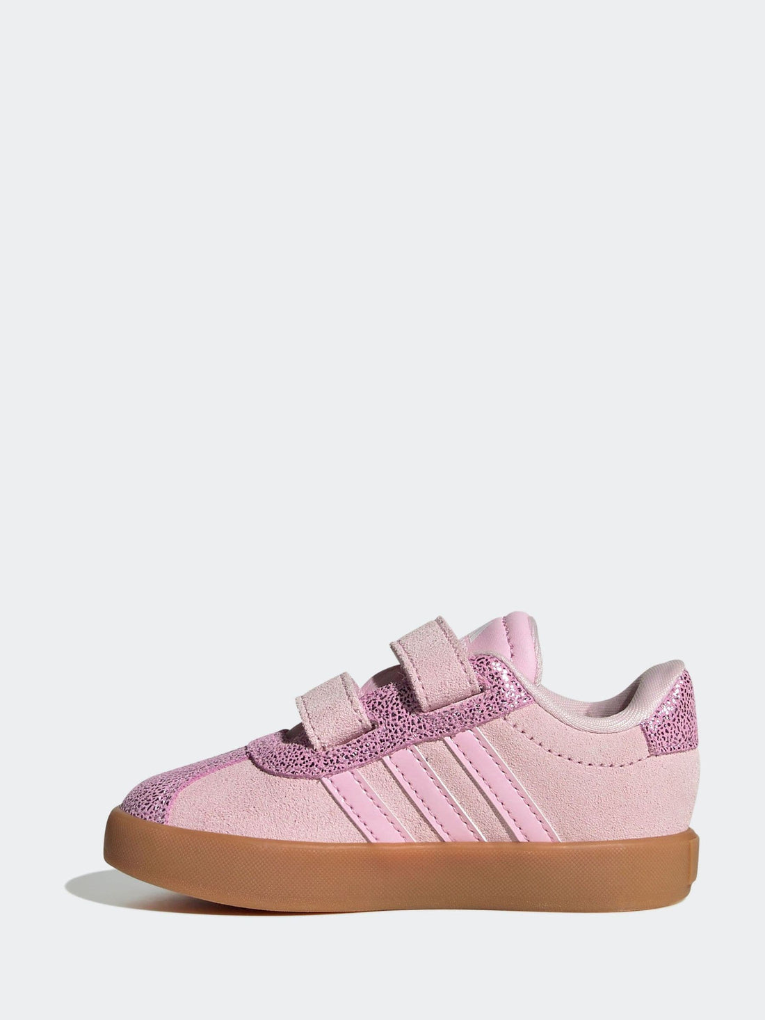 adidas Pink VL Court 3.0 Hook and Loop Kids Trainers