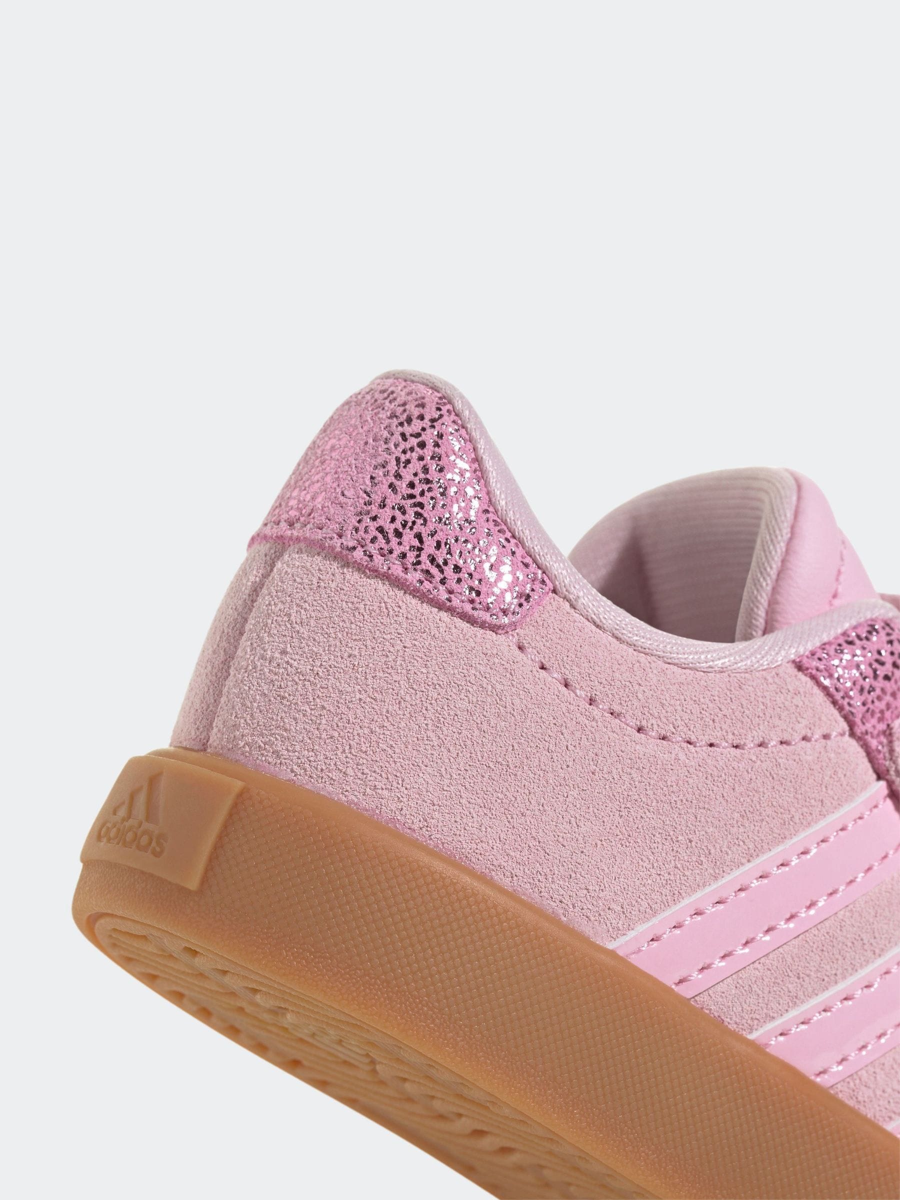adidas Pink VL Court 3.0 Hook and Loop Kids Trainers