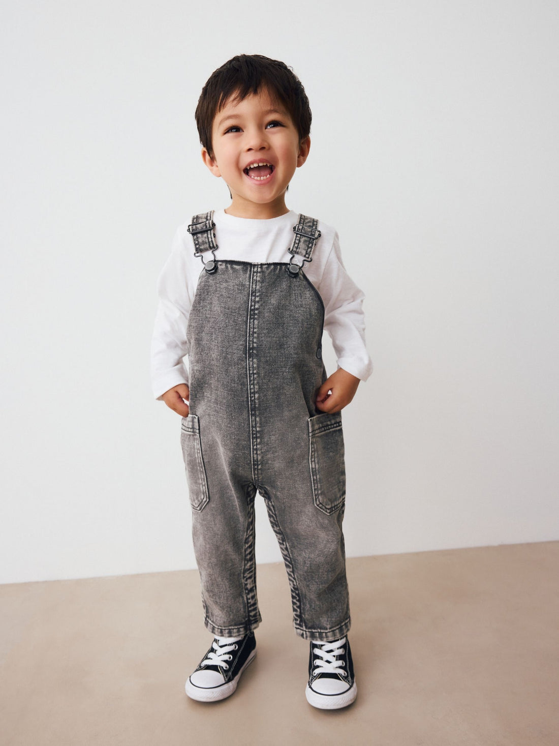 Grey Denim Dungarees (3mths-7yrs)