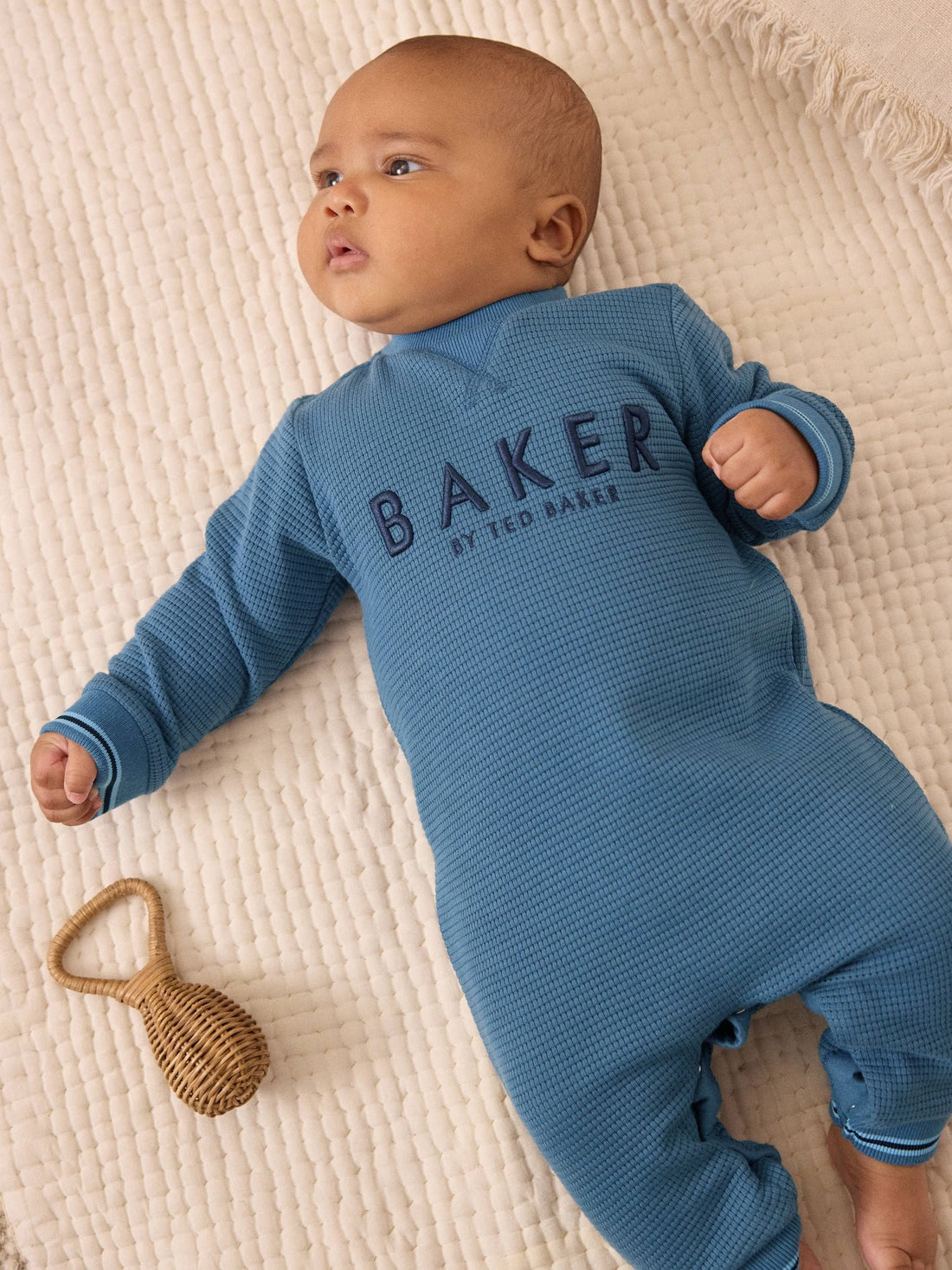 Baker by Ted Baker Textured Long Sleeve Romper