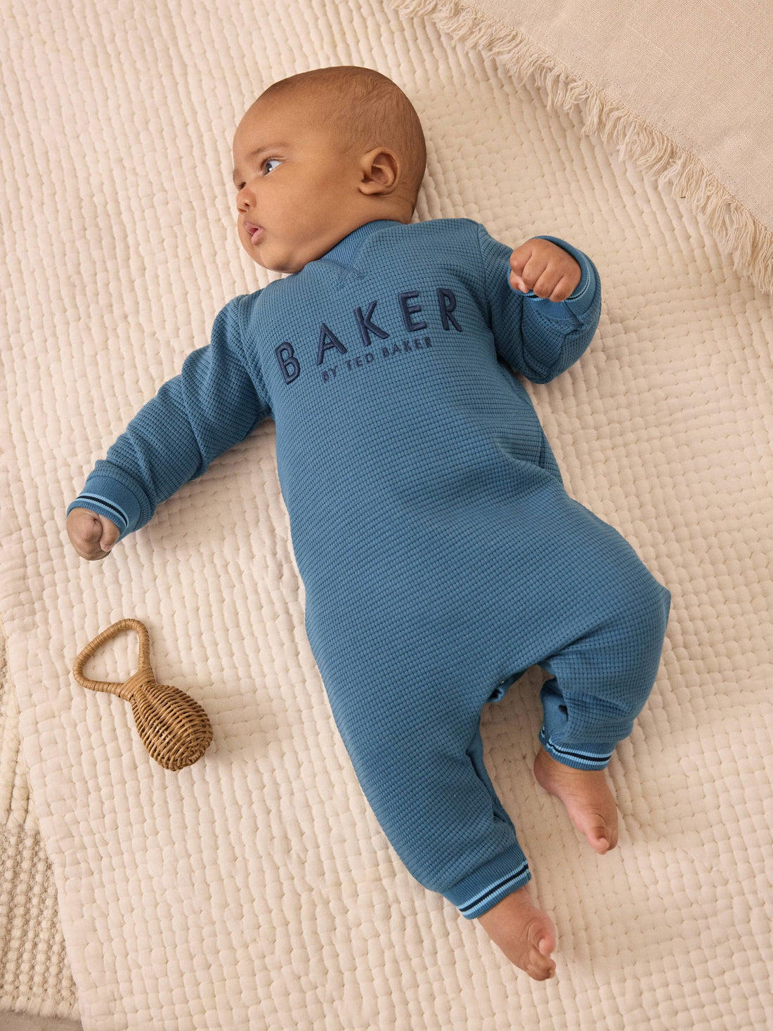 Baker by Ted Baker Textured Long Sleeve Romper