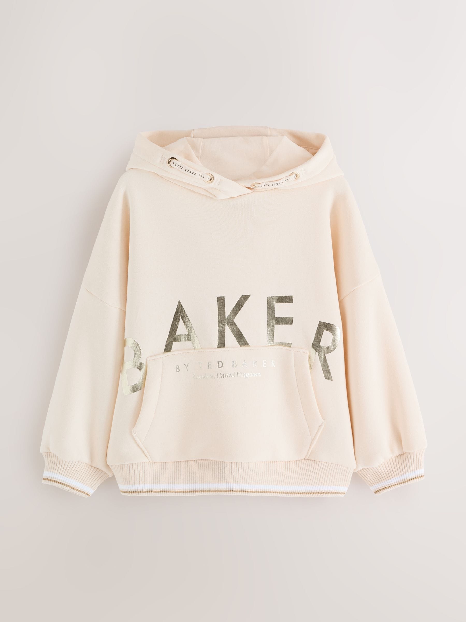 Baker by Ted Baker Oversized Stone Foil Branded Hoodie and Leggings Set 2 Piece