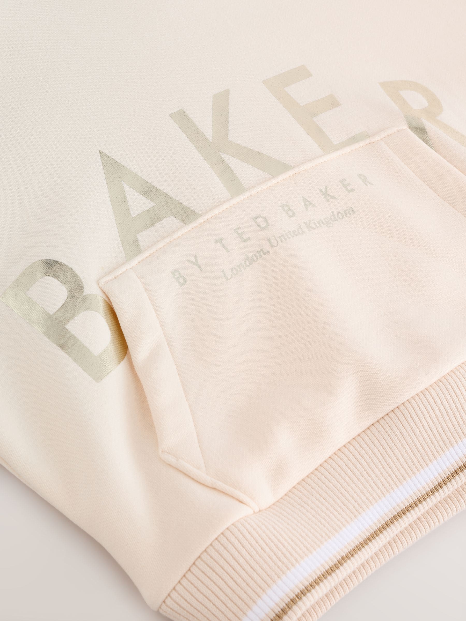 Baker by Ted Baker Oversized Stone Foil Branded Hoodie and Leggings Set 2 Piece