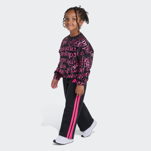 Allover Crew Sweatshirt & Sweatpants Kids