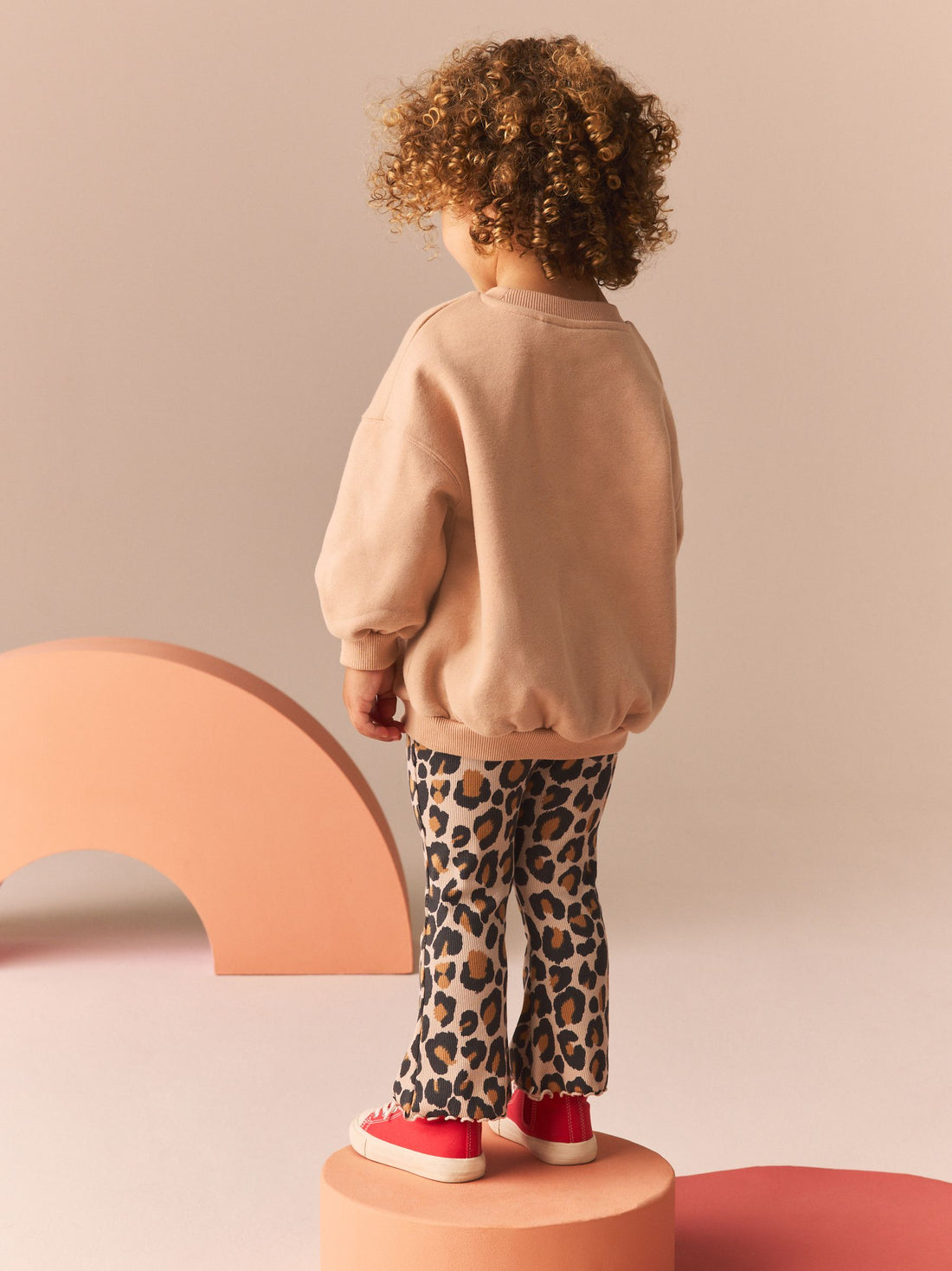 Brown Teddy Sweatshirt and Flare Leggings Set (3mths-7yrs)