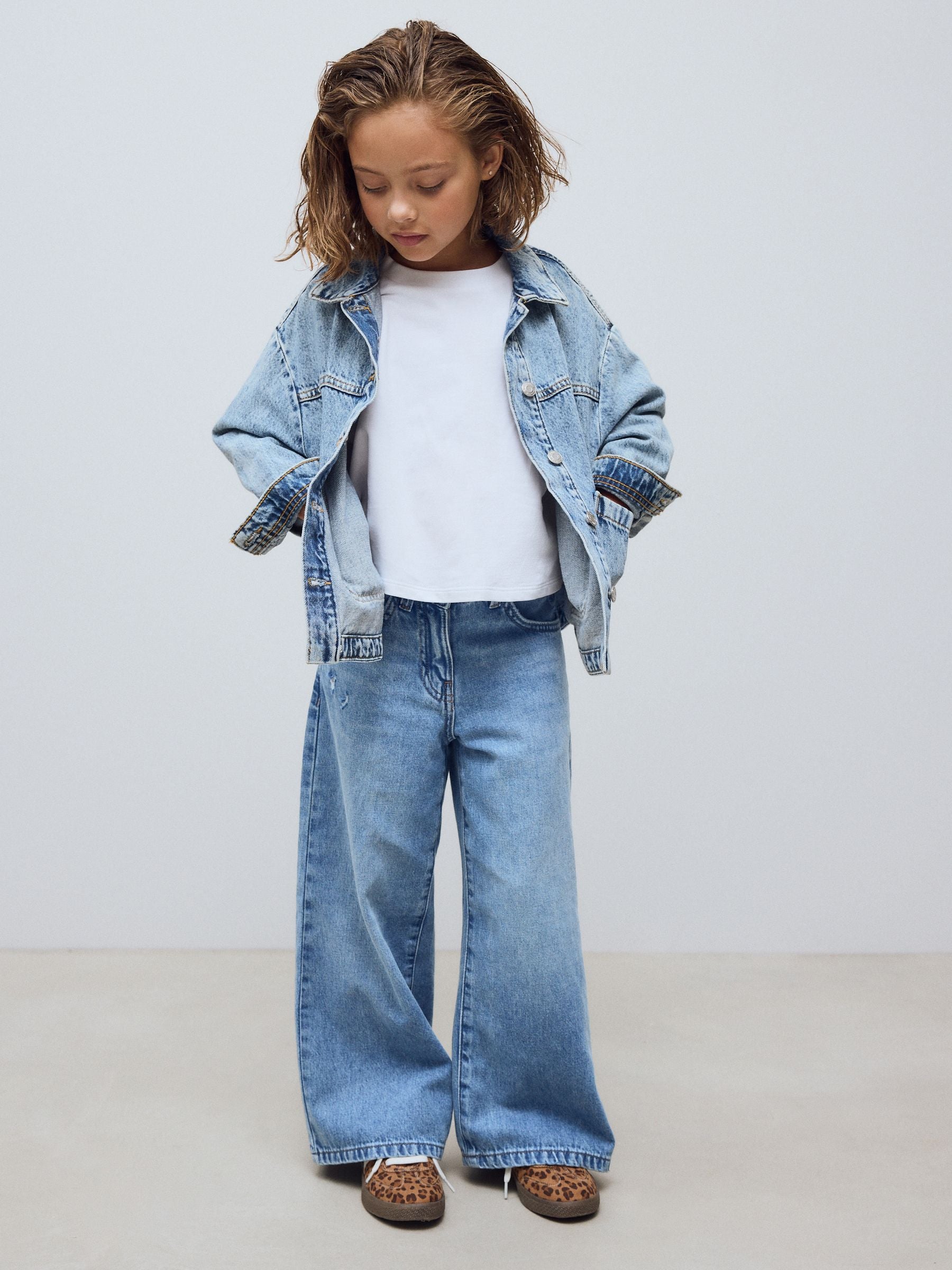 Denim Extra Wide Leg Jeans (6-16yrs)
