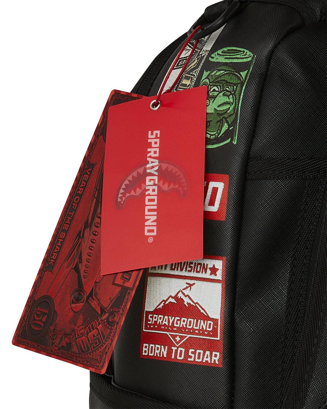 SHARKMOUTH EMBOSSED W/ PATCHES DLXSV BACKPACK
