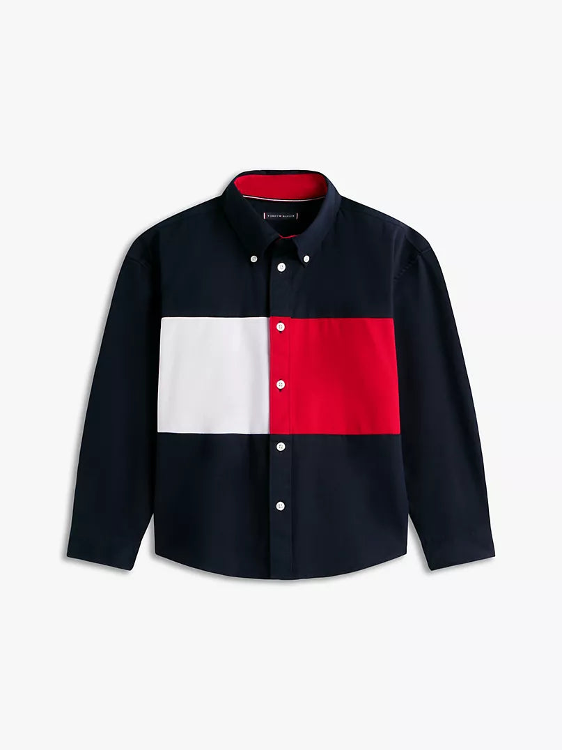 Colorblock Flag Graphic Shirt Sz 4