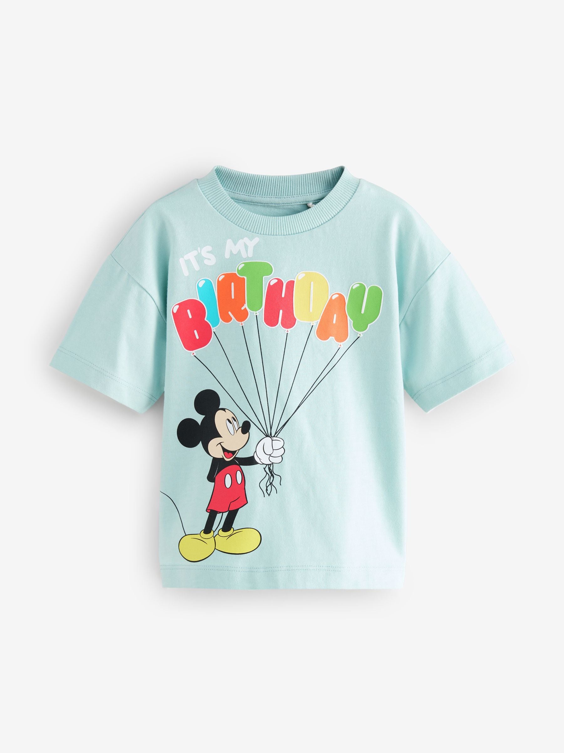 Blue Mickey Mouse Short Sleeve T-Shirt (3mths-8yrs)