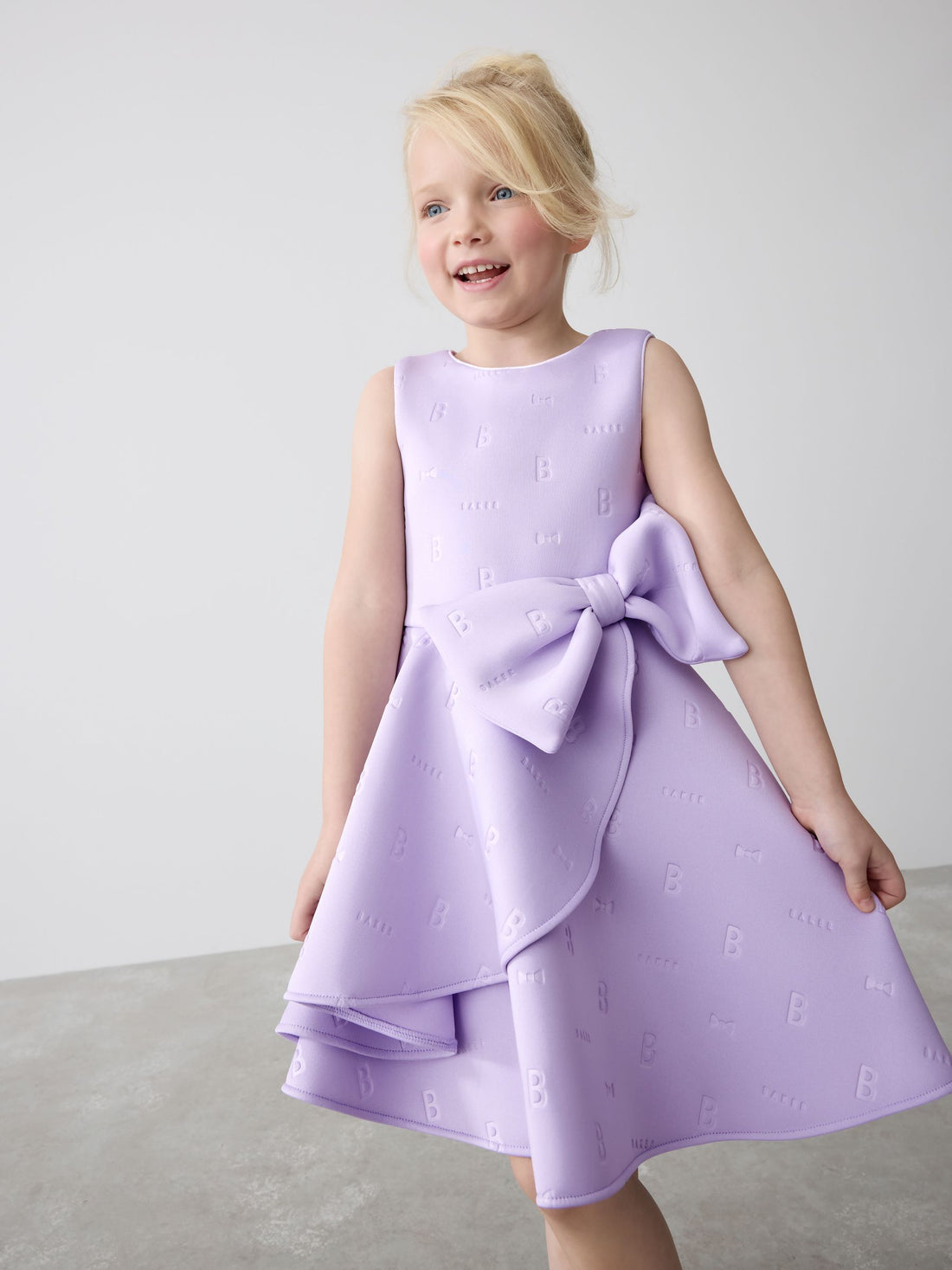 Baker by Ted Baker Bow Detail Embossed Scuba Dress