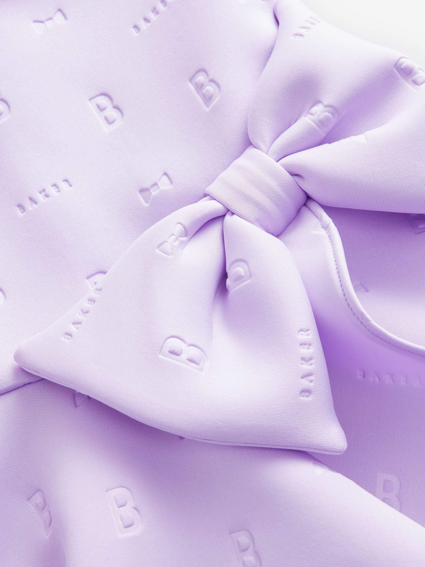 Baker by Ted Baker Bow Detail Embossed Scuba Dress