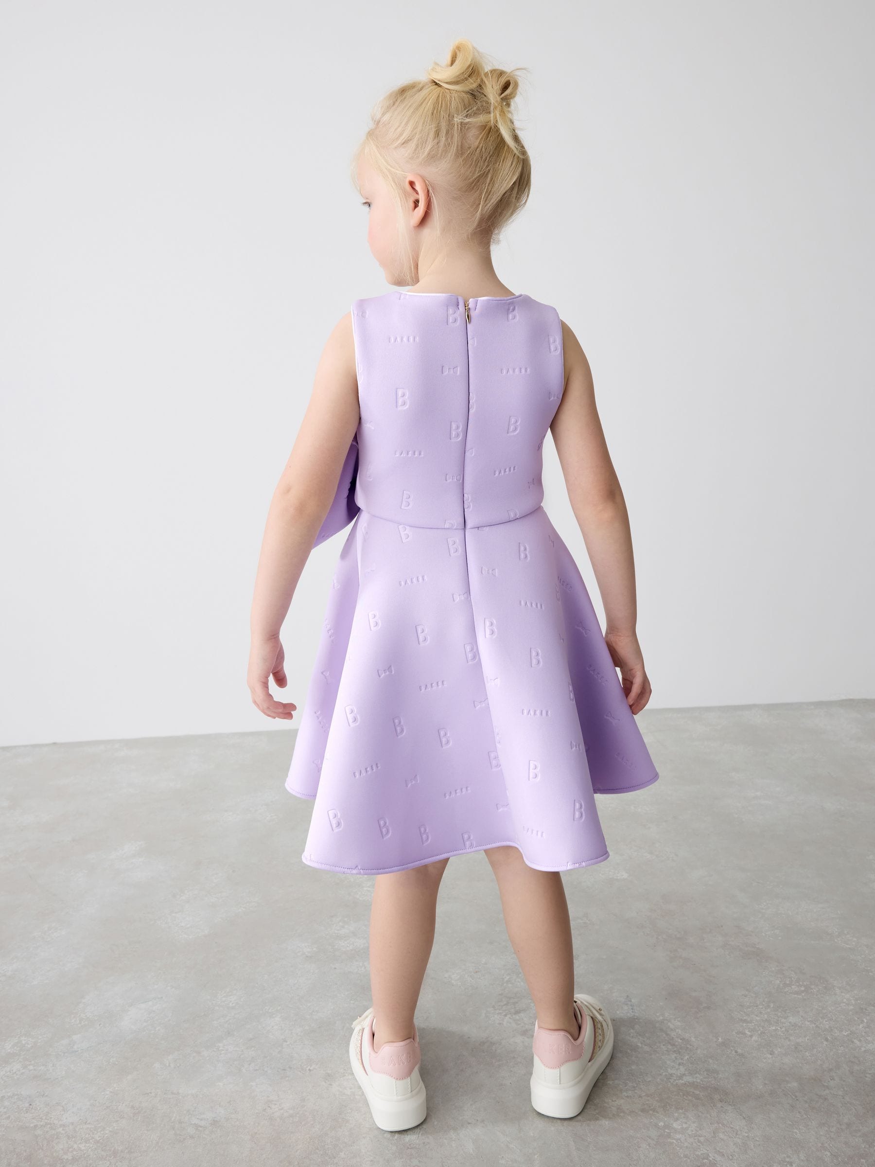 Baker by Ted Baker Bow Detail Embossed Scuba Dress